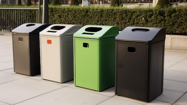 Utylizacja odpadów śmieciowych Ekologiczna koncepcja selektywnej zbiórki Pojemniki do sortowania śmieci w