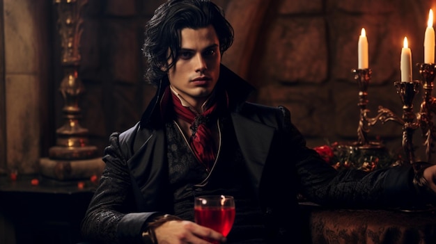 Zdjęcie uwiedziający wampir w zamku