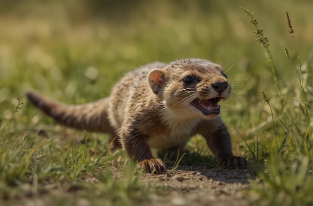 Uwielbiany mini drapieżnik, wgląd w życie dzikiej łasicy na łąkach.