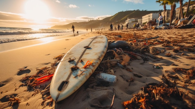 Użyte deski do surfowania na plaży