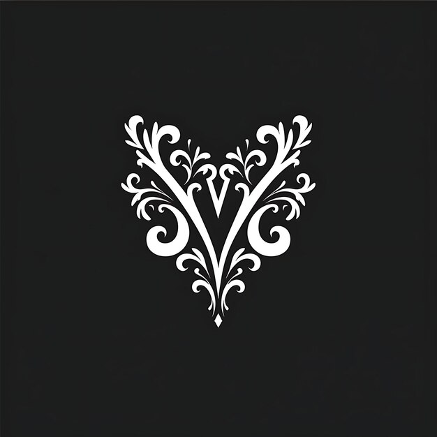 Zdjęcie v logo letter with royal vibe letter mark logo style design luksusowy kreatywny pomysł koncepcja alfabet