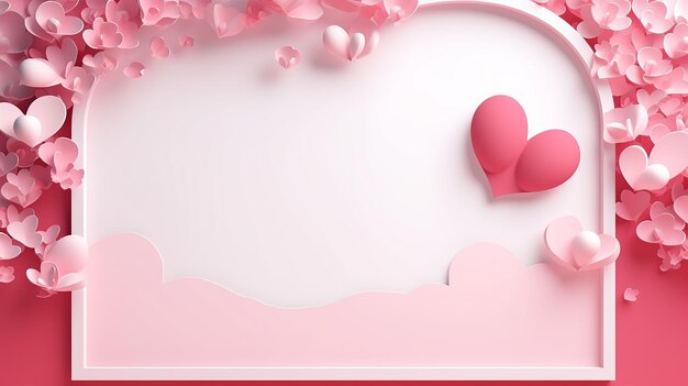 Valentines Day różowy 3D wycięty papier szablon sprzedaży