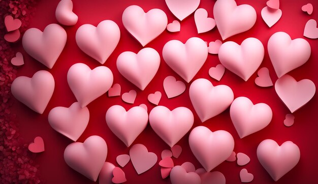 Zdjęcie valentines tło czerwone serce piękne tło valentines miłość romantyczna abstrakcyjna tapeta