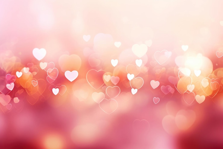 Zdjęcie valentines wzór efekt bokeh tło tło jasno oświetlone