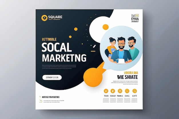 vBanner Post Template Digital Business Marketing Social Media Banner wektor