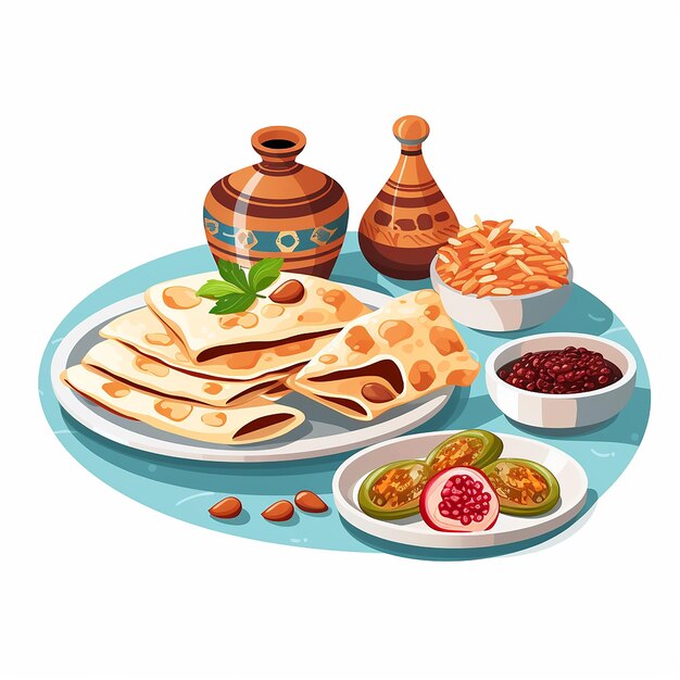 vector_illustration_of_cartoon_arabic_food_white