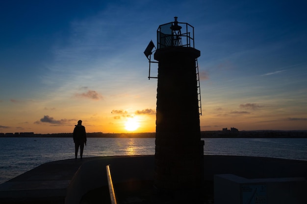 Vega Baja Del Segura – Torrevieja – Instantes Al Atardecer En El Dique De Levante Del Puerto