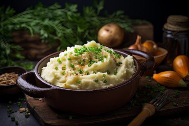 Veganskie przepisy na puré ziemniaków Fotografia żywności