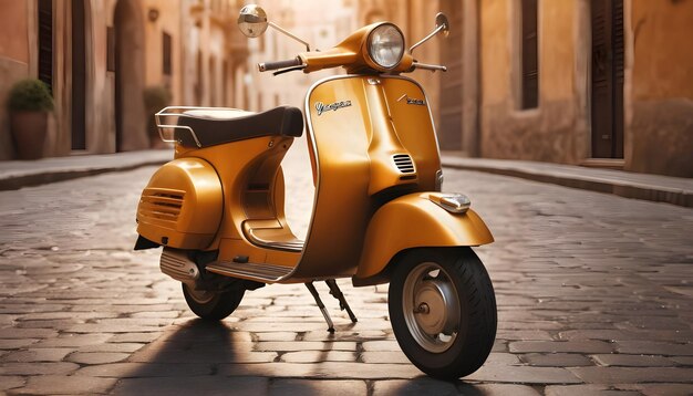 Vespa w wspaniałej tapecie krajobrazowej