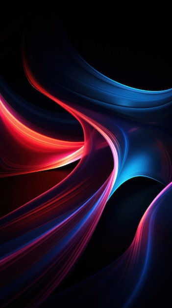 Vibrant Neon Energy Waves Dark ModeThemed Backgrounds Futuristic Tech Designs