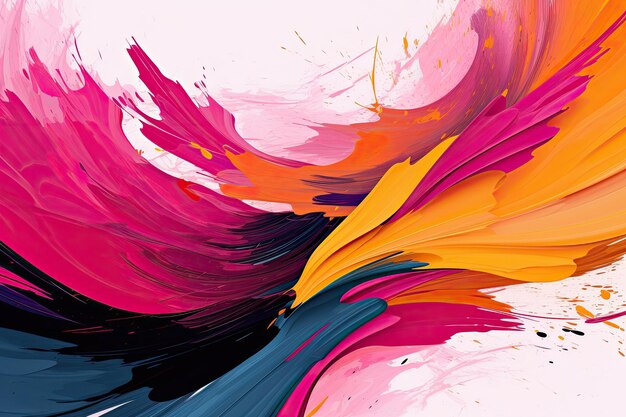 Vibrant Photo Brush Stroke Banner Background Dodawanie artystycznego charakteru do Twoich projektów