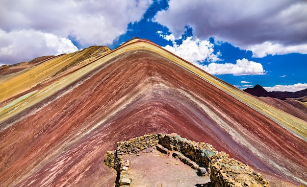 Vinicunca Rainbow Mountain W Pobliżu Cusco W Peru