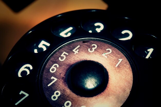 Vintage Antique Retro telefon stare zdjęcie urządzenia komunikacyjnego