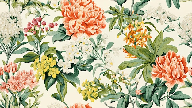 Vintage Botanical Elegance inspirowane tapetą z lat trzydziestych