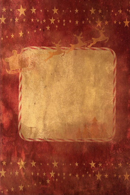 Zdjęcie vintage boże narodzenie złoto czerwony grunge tekstury tła
