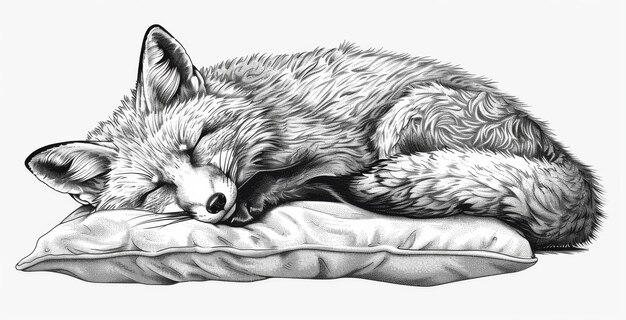 Vintage grawerowanie odizolowany lis zestaw ilustracja szkic atrament Dzikie zwierzę tło lis zwierzę sylwetka sztuka czarno-biała nowoczesna ilustracji