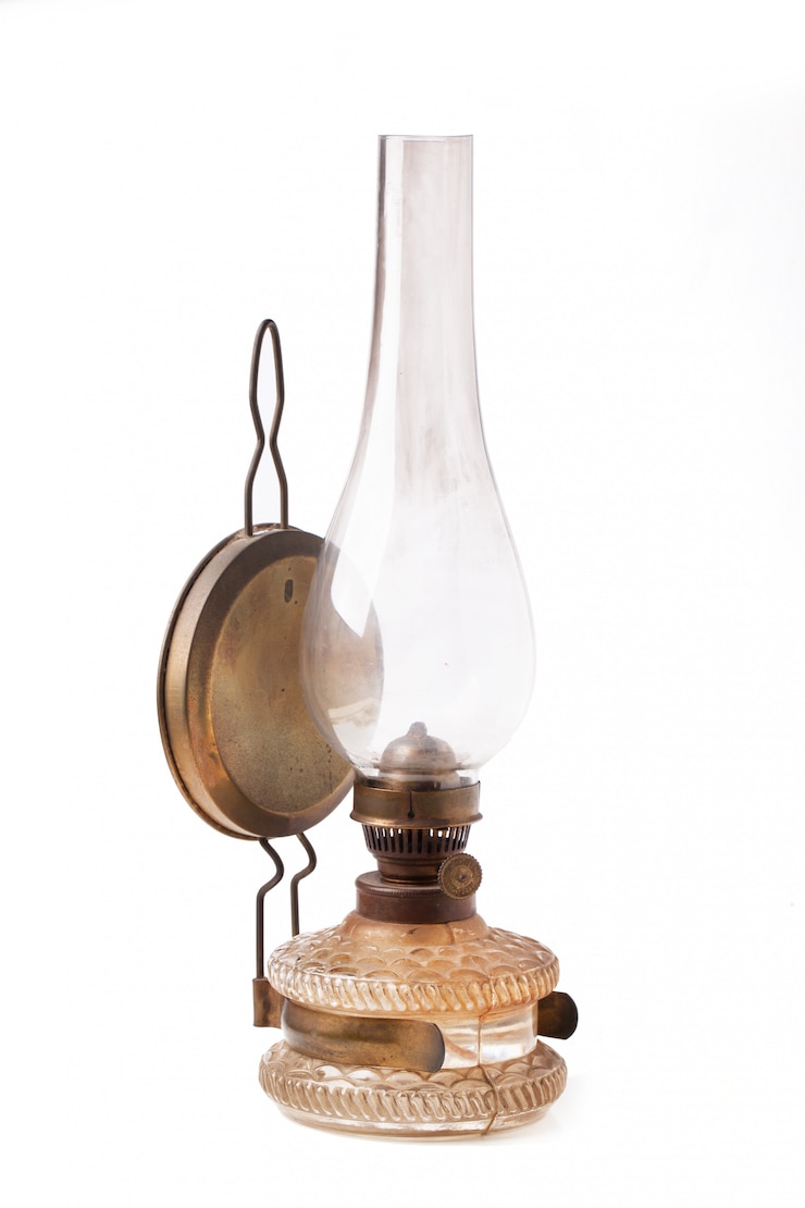 Zdjęcie vintage lampa naftowa