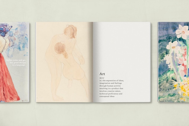Vintage magazine mockup psd Remixed by rawpixel