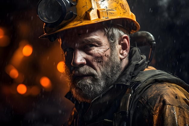 Vintage Miner Gaze - ponadczasowy portret