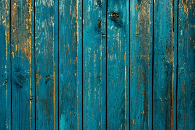 Vintage Niebieski Tekstury Tła Drewna Z Węzłami I Otworami Na Gwoździe