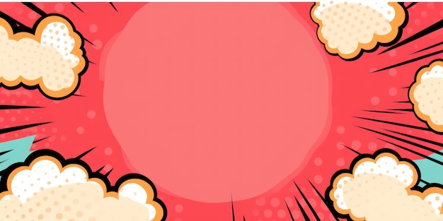 vintage pop art styl mowy bąbel wektorowy wzór tła komiks manga styl