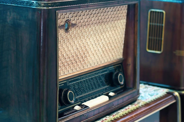 Vintage Radio Retro Technologia Tło