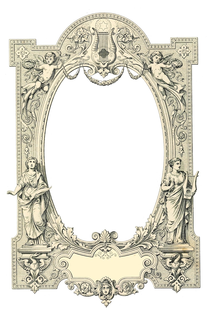 Zdjęcie vintage rococo ramy zdjęcie
