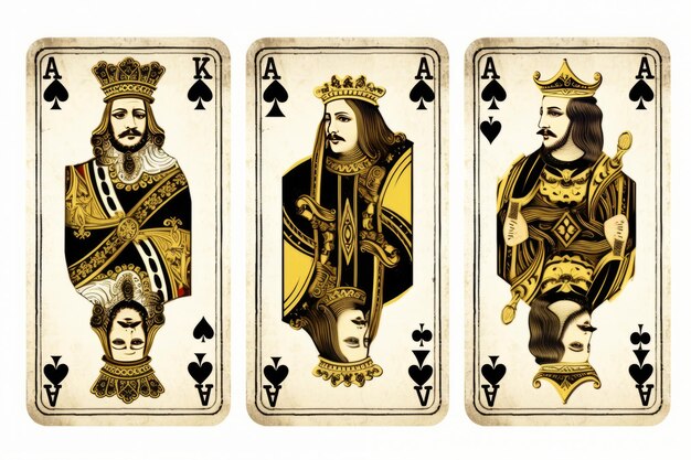 Vintage Spades Suit Ace Playing Cards Set Kod produktu 01332 01