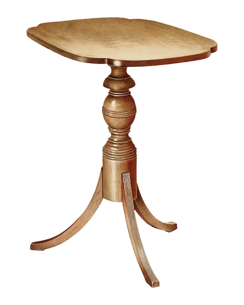 Vintage table png ilustracja remiksowana z dzieła Michaela Riccitelli