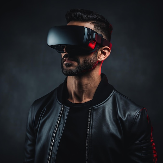 Virtual Reality Insight Człowiek noszący okulary VR