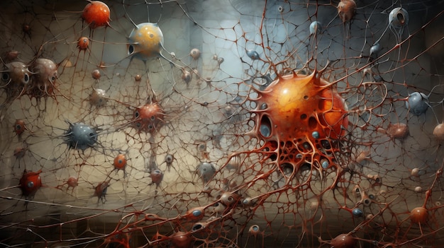 Zdjęcie virus infectando a celulas symbol de una pandemia
