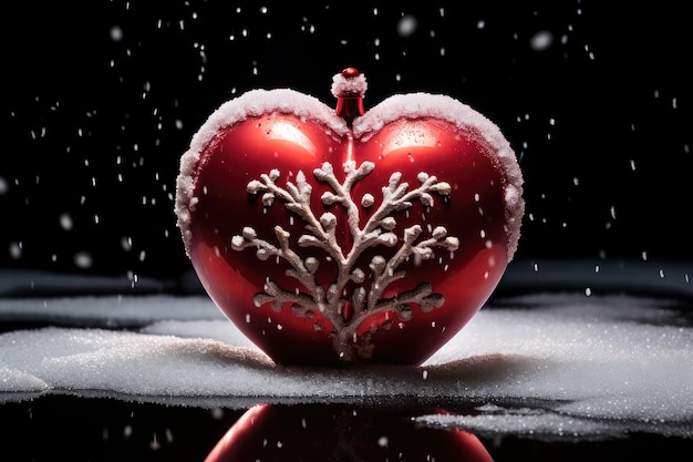 Zdjęcie w kształcie serca bożego narodzenia gniew zimna dekoracja
