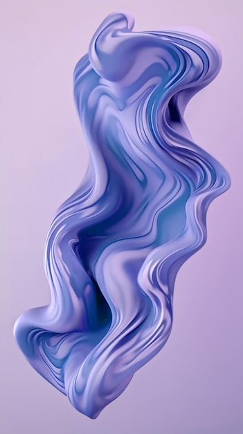 W powietrzu płynie abstrakcyjny fioletowy płyn