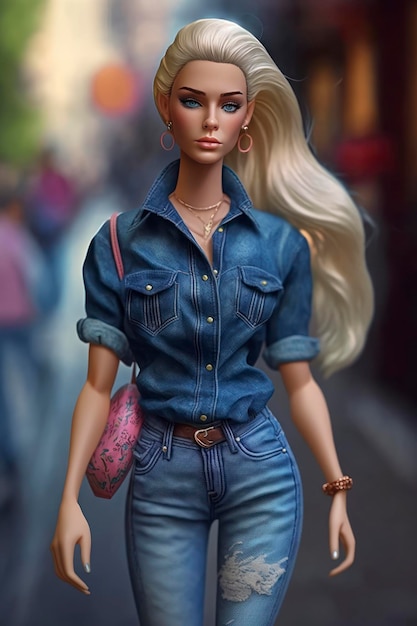 W stylu dżinsów Barbie