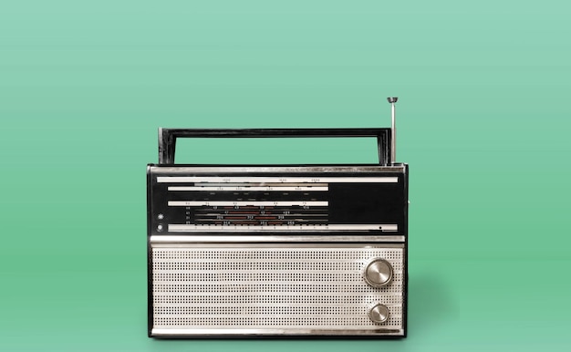 W stylu retro vintage boombox radio