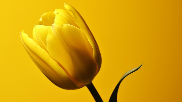 Zdjęcie w wazonie generatywnym znajduje się żółty tulipan