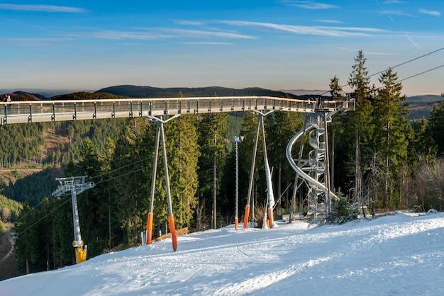 W Winterberg W Okolicy Kappe Jest Panoramiczny Most Dla Pieszych Wspaniały Widok