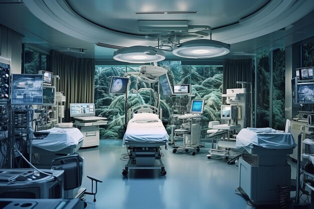 W zaawansowanej sali operacyjnej.