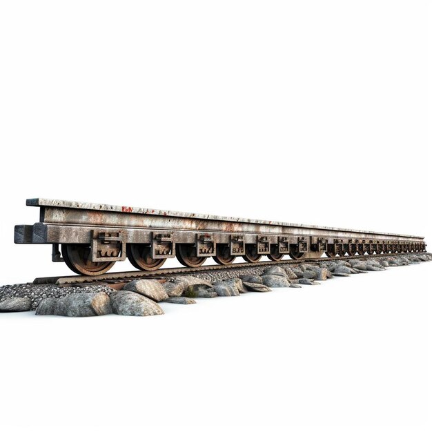 Zdjęcie wagon kolejowy stojący na torze kolejowym