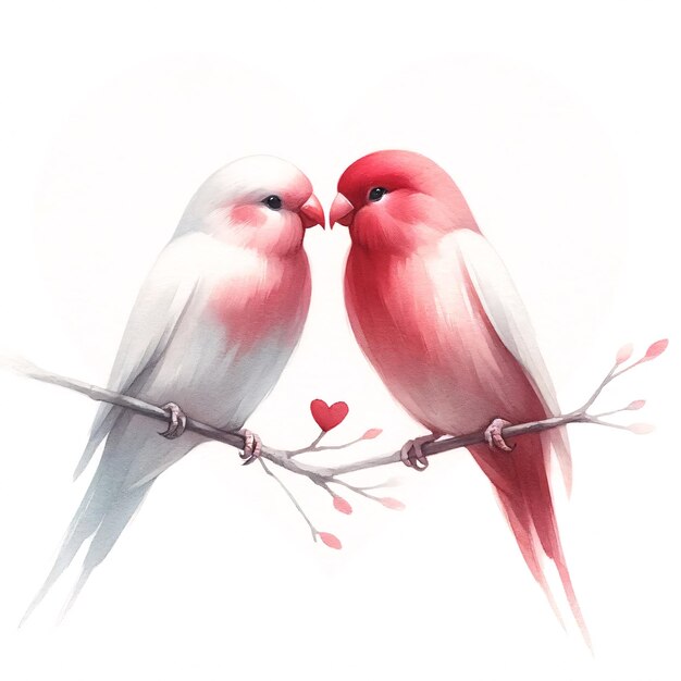 Walentynki Clipart Lovebirds Walentynki Perch