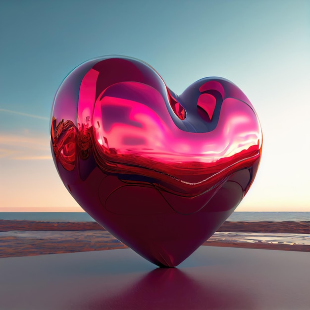 Walentynki rubinowe serce Kartkę z życzeniami Generative Ai Art