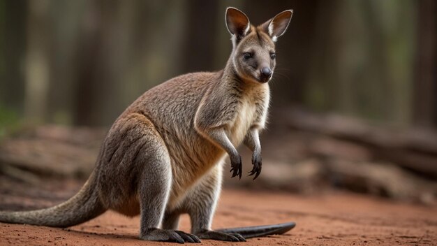 Wallaby czyste tło