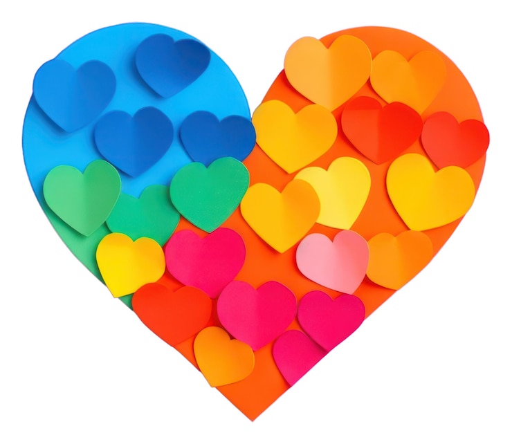 Zdjęcie wariacja kreatywności balonu rainbow heart png