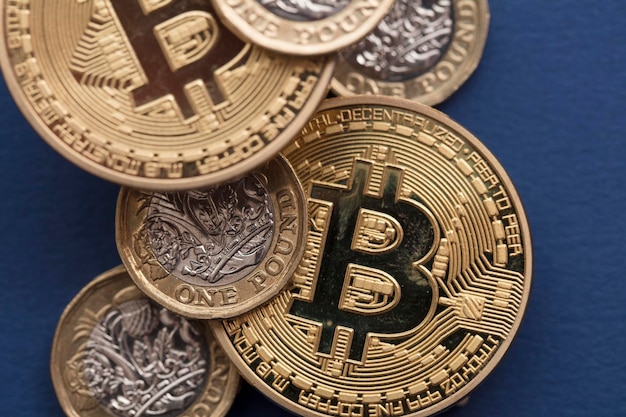 Wartość kryptowaluty Bitcoin w stosunku do wielkiego brytyjskiego funta szterlinga