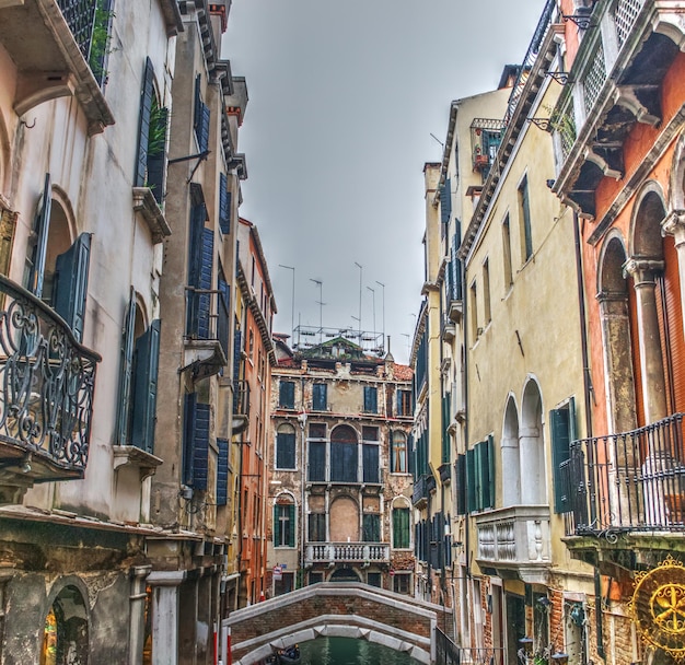 Wąski Kanał W Wenecji We Włoszech