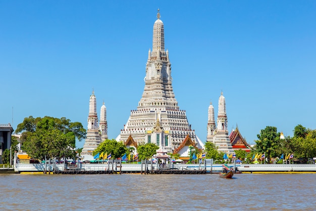 Wat Arun Duży Punkt Zwrotny W Bangkok Mieście, Tajlandia