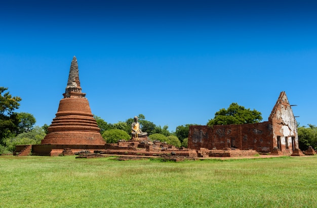 Wat Worrachettharam Pomiar jest ważną świątynią w Ayutthaya w Tajlandii. Historyczne Ayutthaya