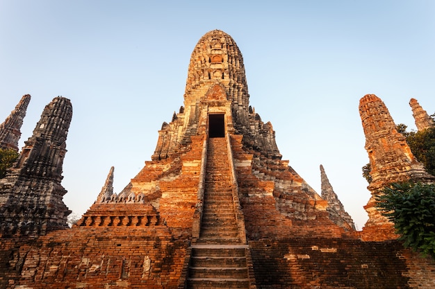 Wata Chai Wattanaram, Starej świątyni świątynia W Ayutthaya Dziejowym Parku, Tajlandia