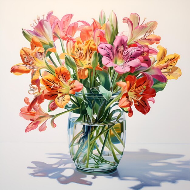 Zdjęcie wazon z kwiatami i słowami 