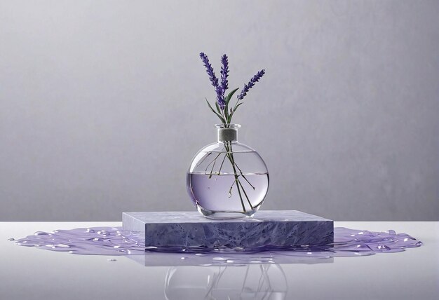 wazon z kwiatem na stole